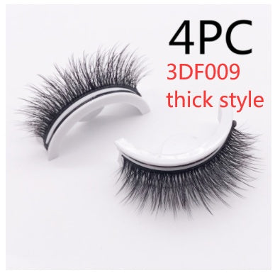 Reusable 3D Mink Lashes Natural False Eyelashes Self Adhesive - Opaline Glam Beauty