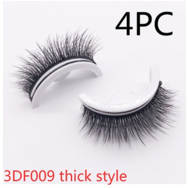 Reusable 3D Mink Lashes Natural False Eyelashes Self Adhesive - Opaline Glam Beauty