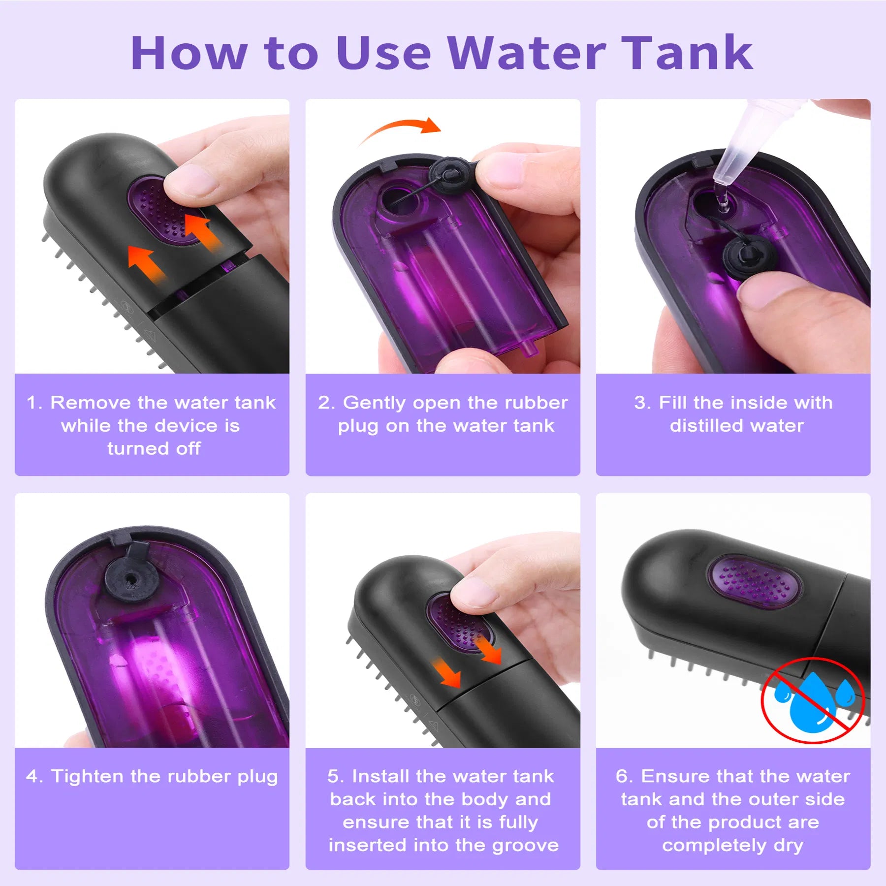 Hair Straightener Brush with Ionic & Steam Technology – Home & Salon Use - Opaline Glam Beauty