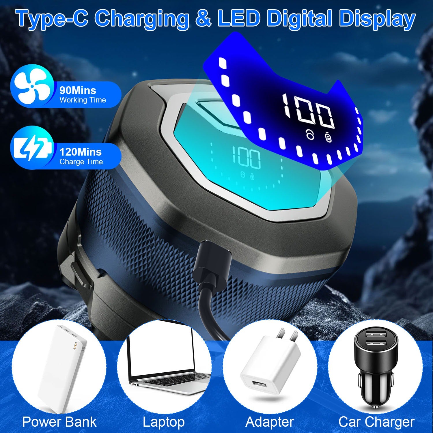 1Pc Cordless Electric Head Shaver For Men 6D Magnetic Floating Head Bald Man - Opaline Glam Beauty