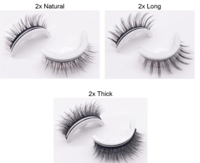 Reusable 3D Mink Lashes Natural False Eyelashes Self Adhesive - Opaline Glam Beauty