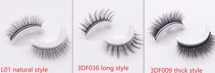 Reusable 3D Mink Lashes Natural False Eyelashes Self Adhesive - Opaline Glam Beauty