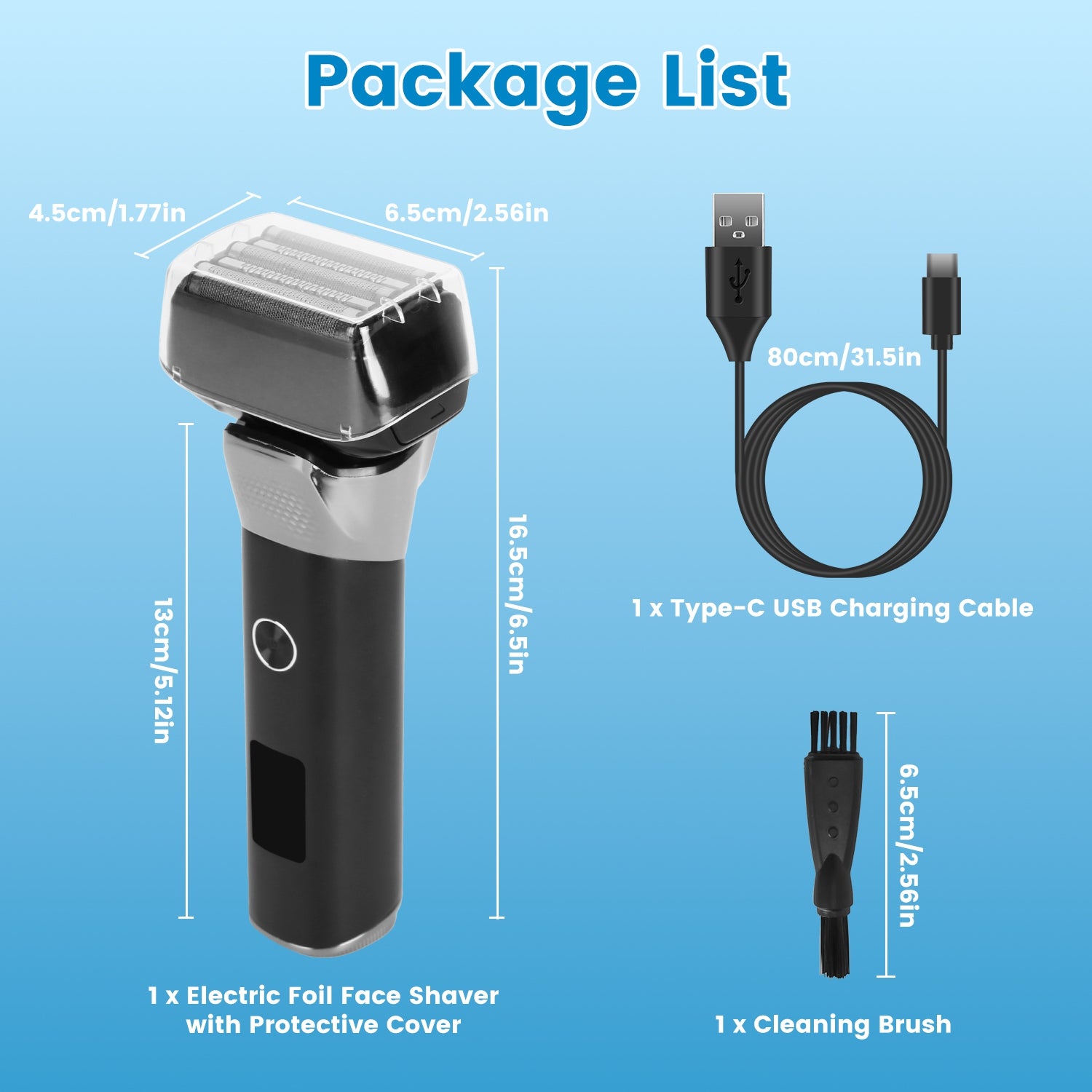 Electric Foil Face Shaver 5-Blade Electric Razor For Men