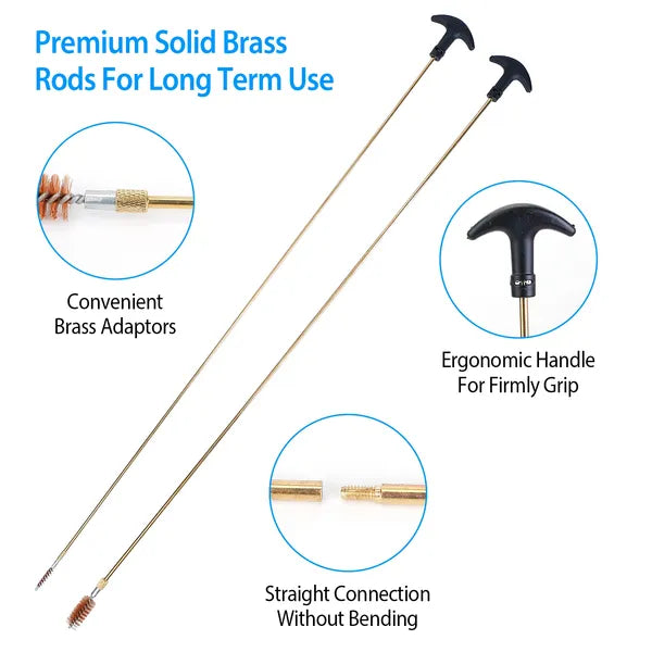 Universal Gun Cleaning Kit with Brushes & Mops