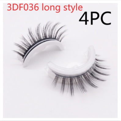 Reusable 3D Mink Lashes Natural False Eyelashes Self Adhesive - Opaline Glam Beauty