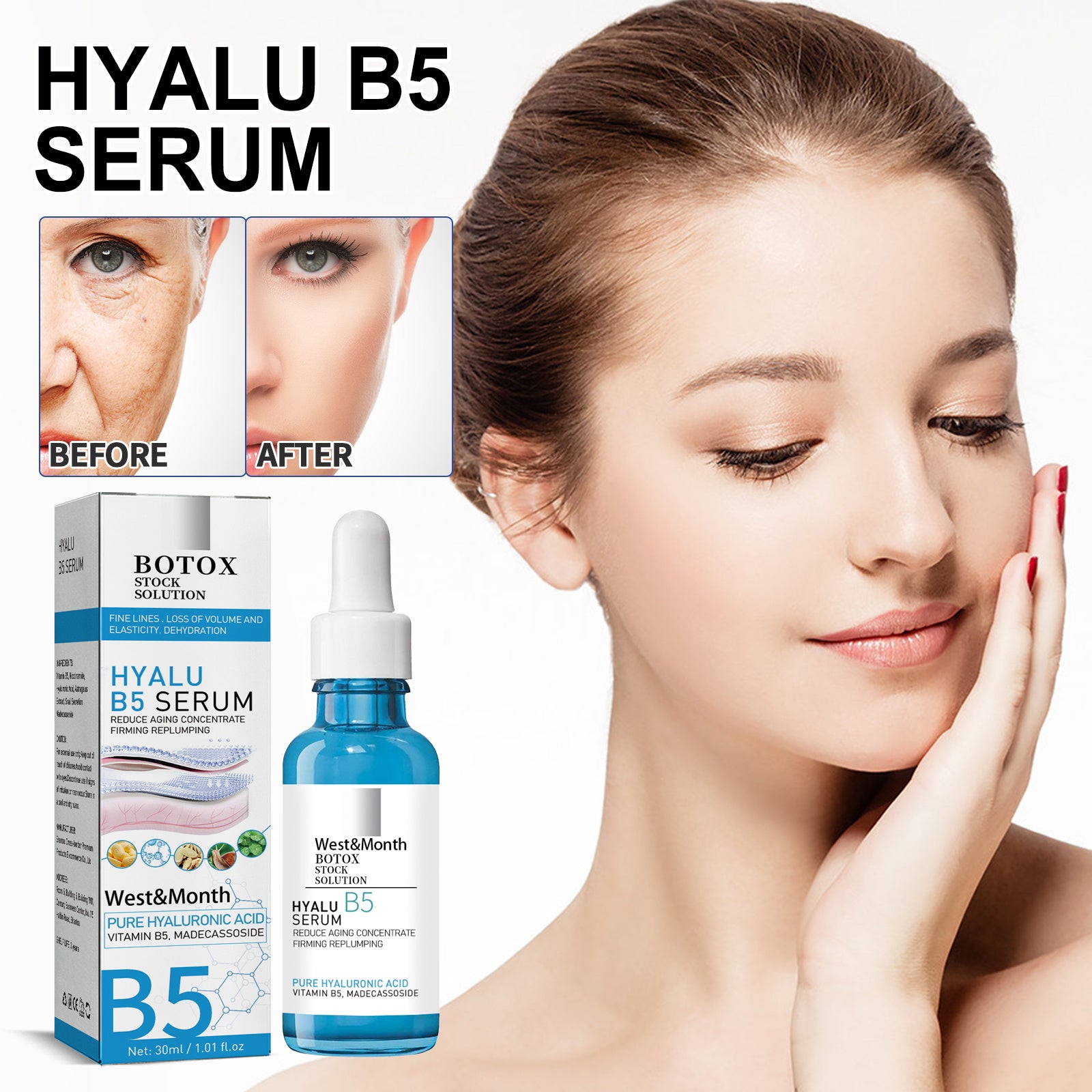 B5 Facial Serum Anti-Aging Moisturizing Serum - Opaline Glam Beauty