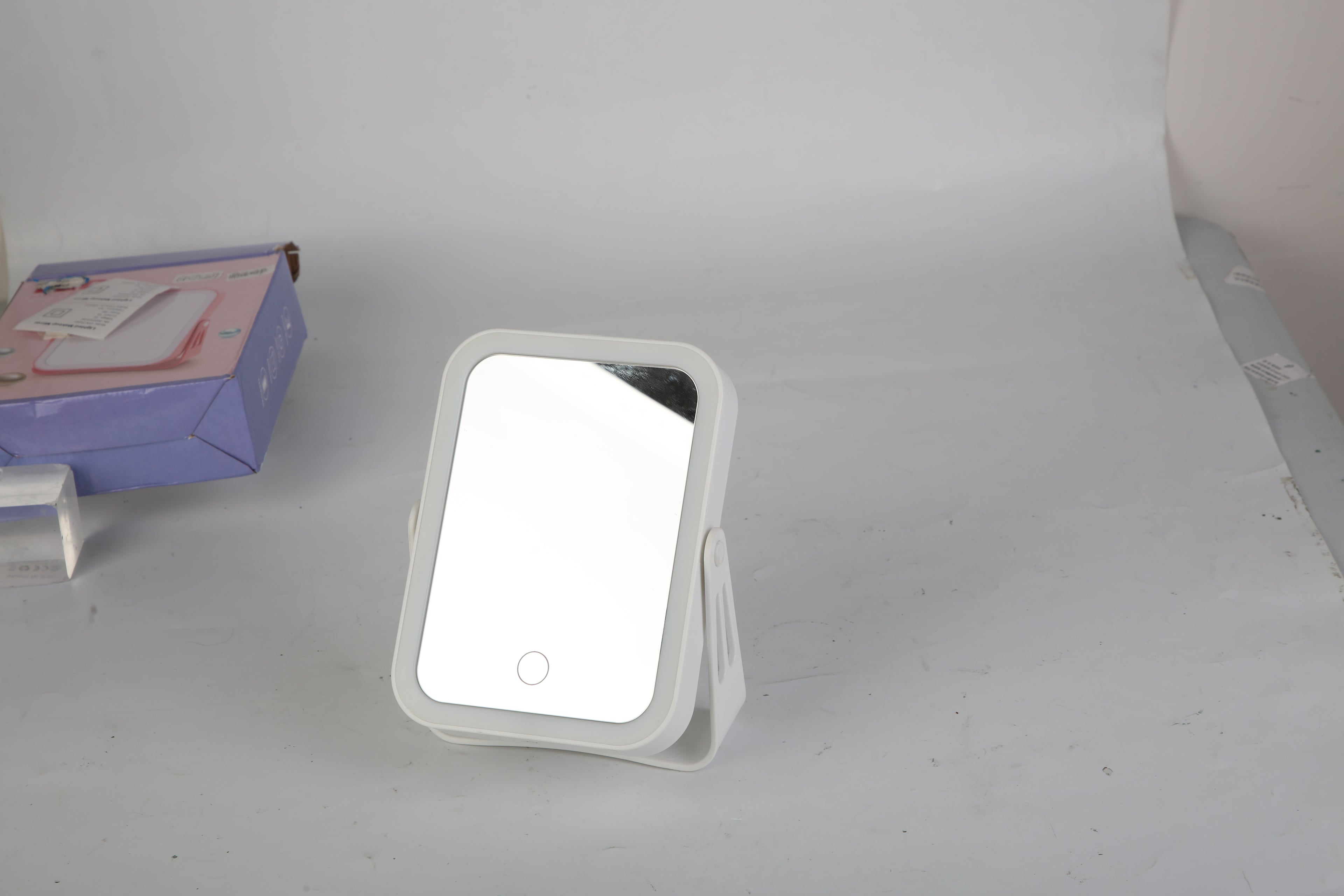 1Pc 10X Magnifying Lighted Makeup Mirror Double Sided Travel Makeup Mirror With 3 Light Colors Touch Screen USB Rechargeable - Opaline Glam Beauty