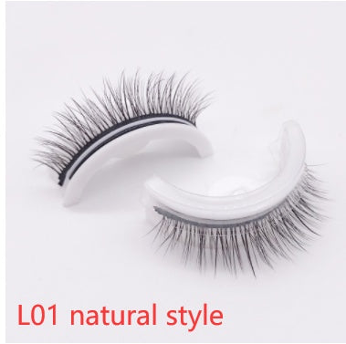 Reusable 3D Mink Lashes Natural False Eyelashes Self Adhesive - Opaline Glam Beauty
