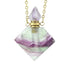 Natural Crystal Diamond Perfume Bottle Aromatherapy Bottle Necklace Pendant - Opaline Glam Beauty