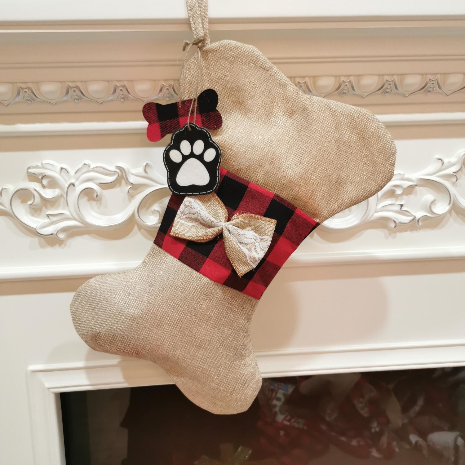 Christmas Ornament Socks Gift Bag