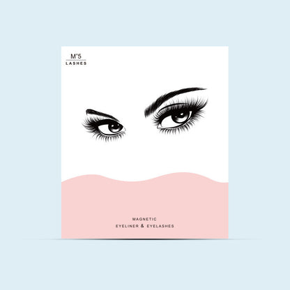 Natural Long Lasting Magnetic Liquid Eyeliner &amp; Magnetic False Eyelashes &amp; Tweezer Set Make up Set