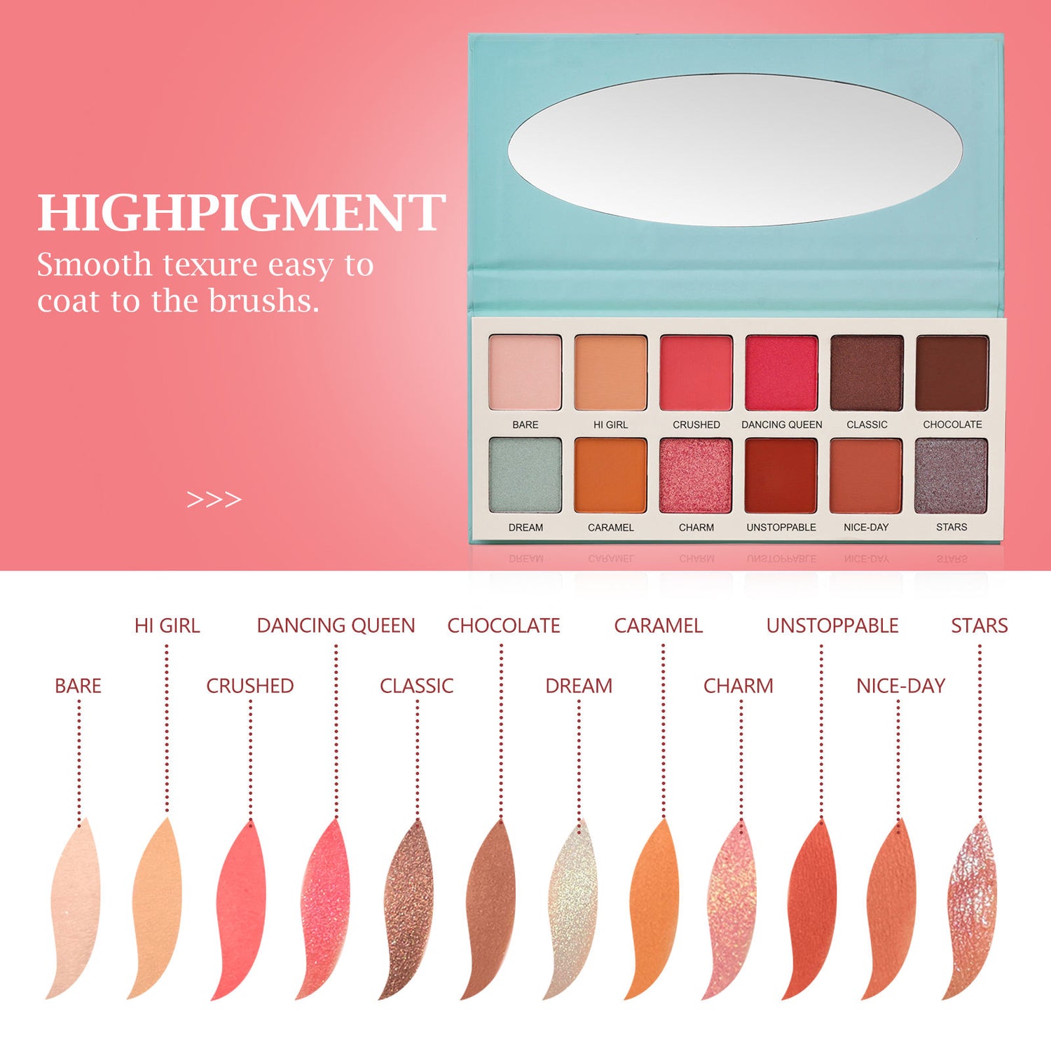 Las Chicas 12-Color Eyeshadow Palette