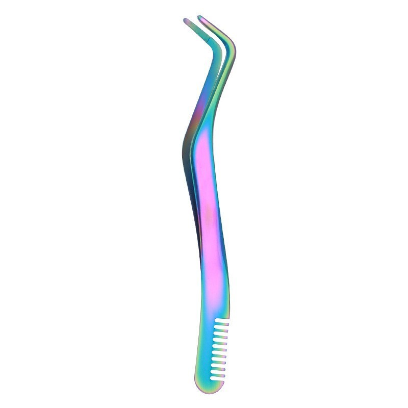 Eyelash With Comb Aid Metal Tweezers Beauty Tools - Opaline Glam Beauty