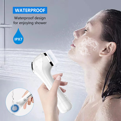 IPX7 Waterproof 3-in-1 Rechargeable Facial Cleansing Brush