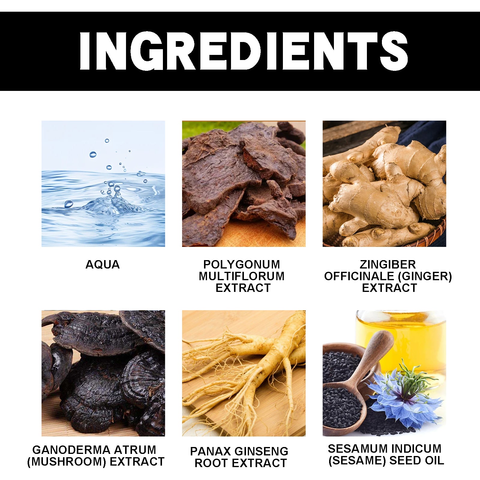 EELHOE Black Hair Shampoo Polygonum Multiflorum Essence Moisturizing