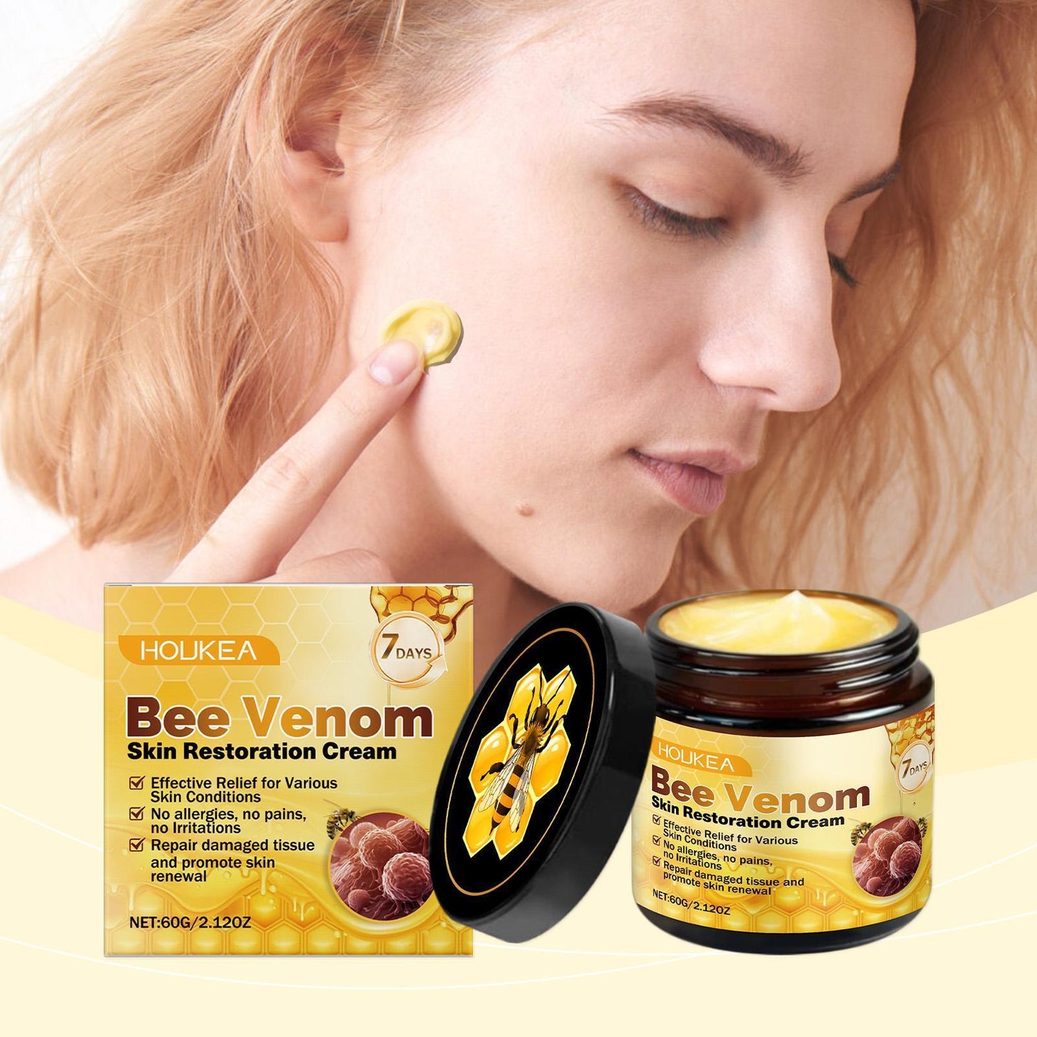 Houkeya Bee Moisturizing &amp; Soothing Skin Cream