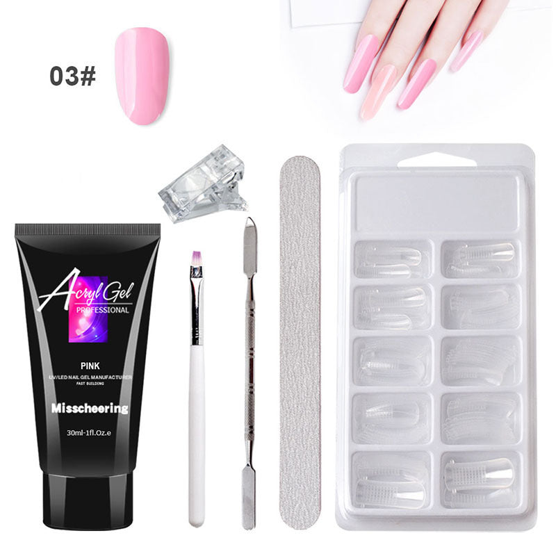 Quick Crystal Gel Nail Extension Set – Painless &amp; Easy - Opaline Glam Beauty