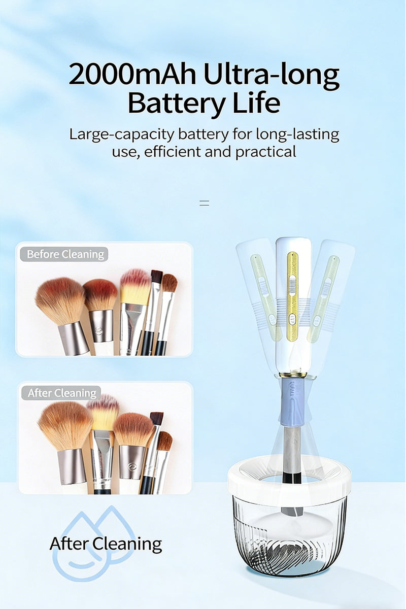 Electric Makeup Brush Scrubber,Multi Functional Automatic Cleaner,Quick Wash Quick Dry Makeup Brush Cleaner