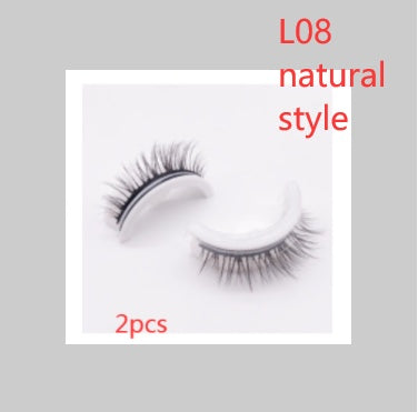 Reusable 3D Mink Lashes Natural False Eyelashes Self Adhesive