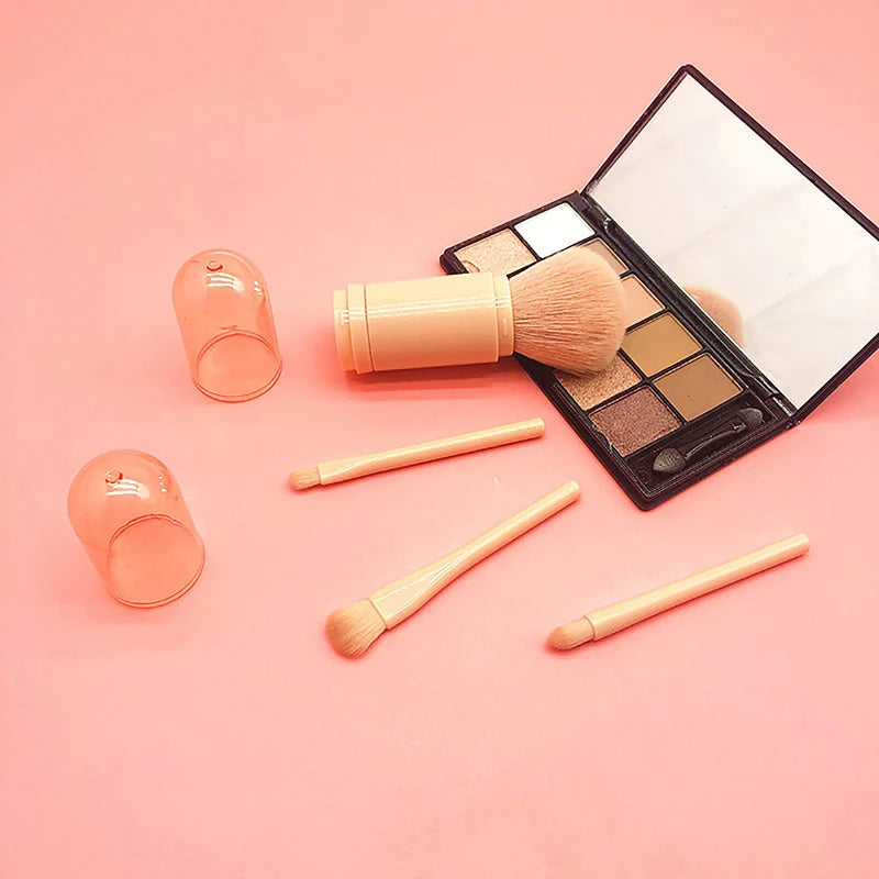 4-in-1 Portable Beauty Makeup Brush Set