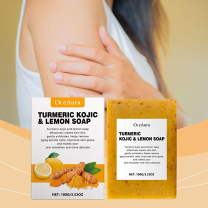OceAura Lemon Turmeric Soap – Gentle Face &amp; Body Cleanser