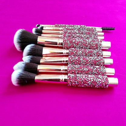10-in-1 Diamond Inlaid Handmade Makeup Brush