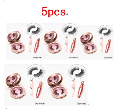 Natural Long Lasting Magnetic Liquid Eyeliner &amp; Magnetic False Eyelashes &amp; Tweezer Set Make up Set