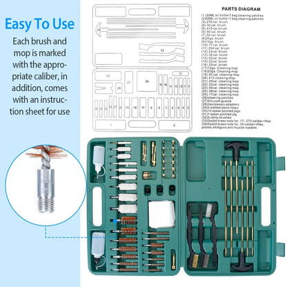Universal Gun Cleaning Kit with Brushes &amp; Mops