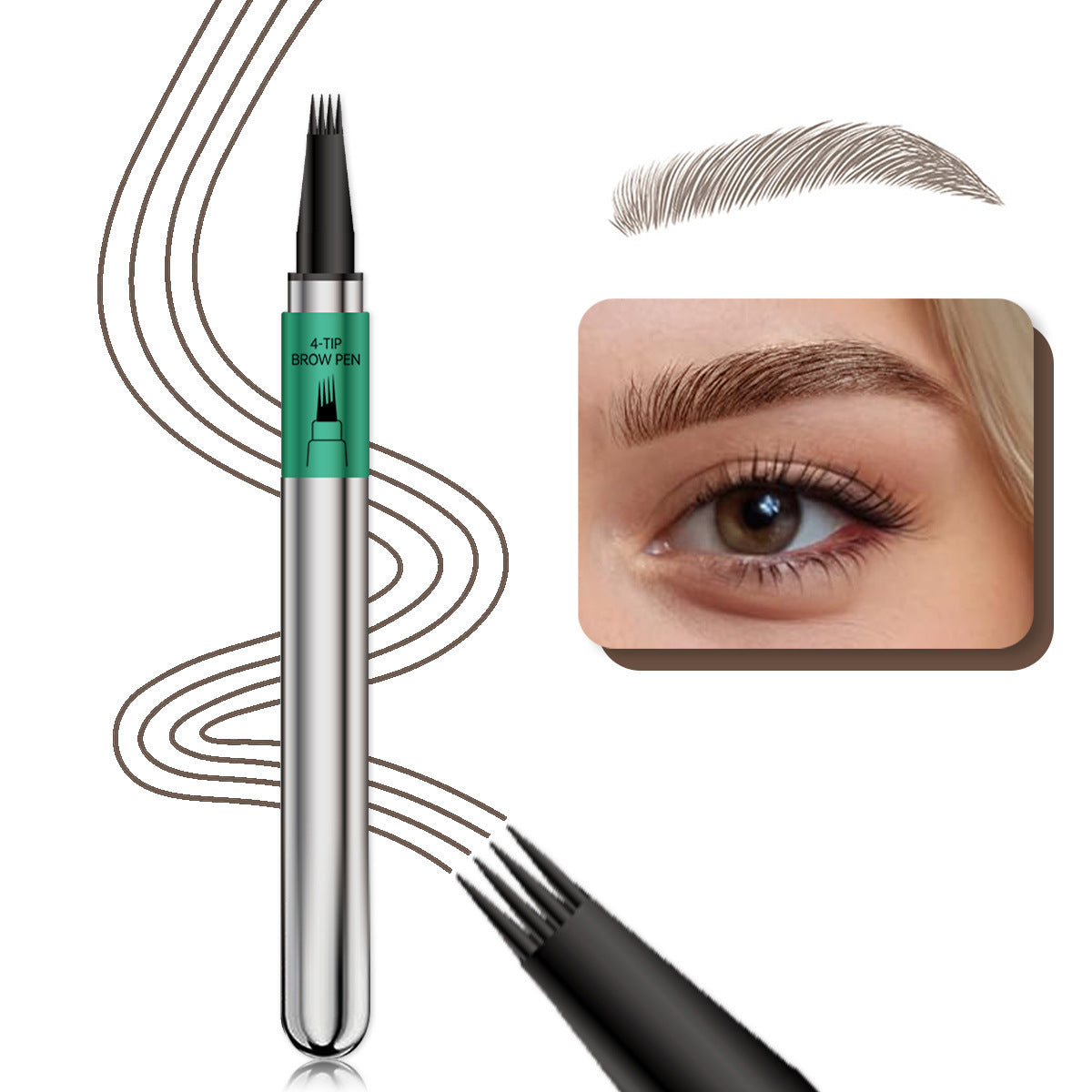 Four-claw Smudge-proof Wild Eyebrow Pencil