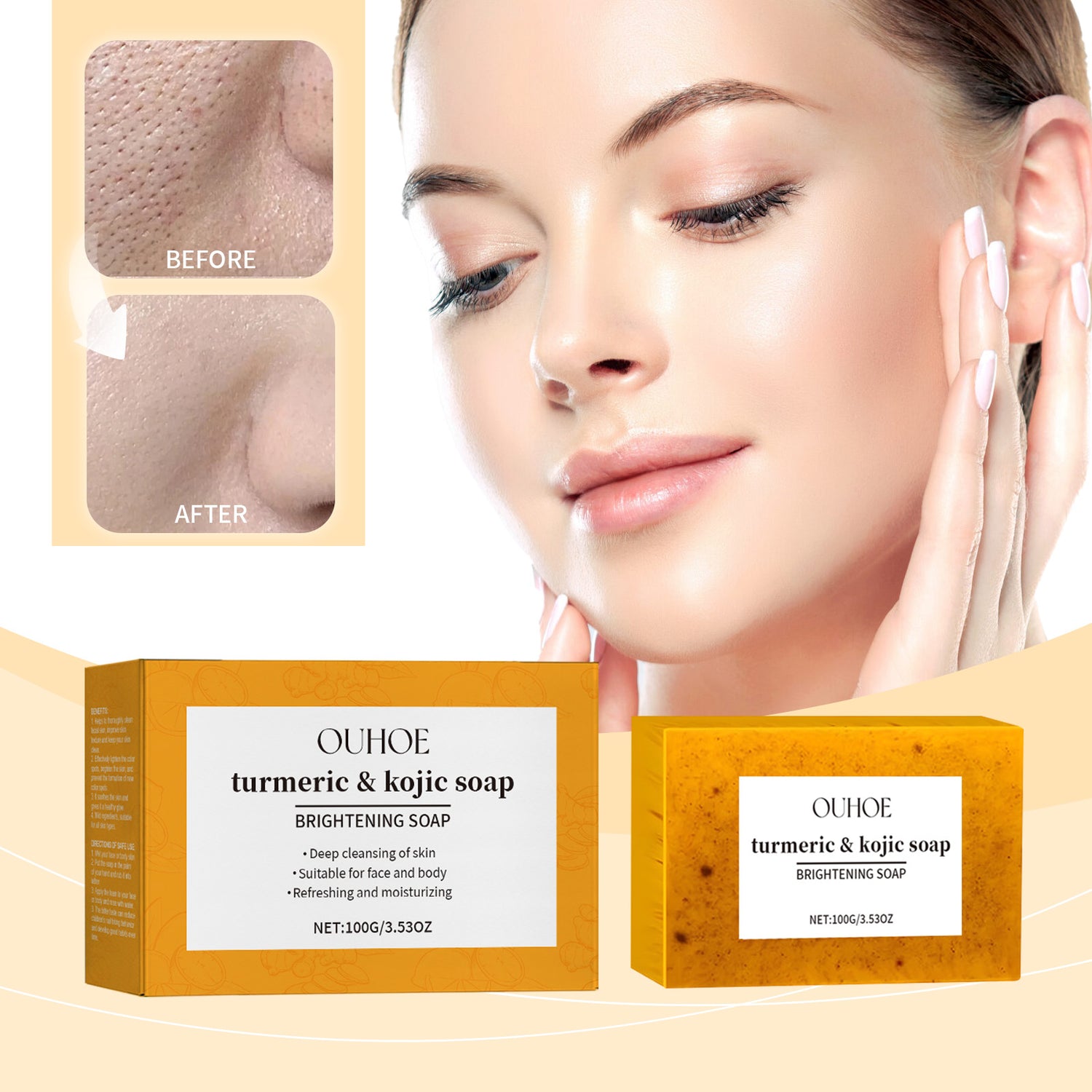 Turmeric &amp; Kojic Soap – Gentle Cleansing &amp; Moisturizing
