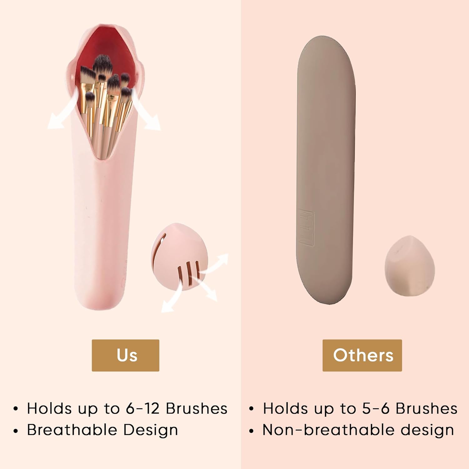 Silicone Travel Makeup Brush &amp; Sponge Holder