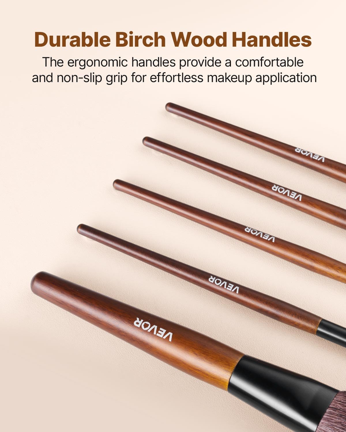 9-Piece Vegan Makeup Brush Set with Storage Bag