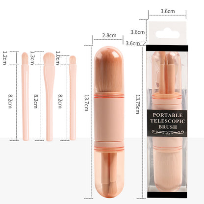 4-in-1 Portable Beauty Makeup Brush Set