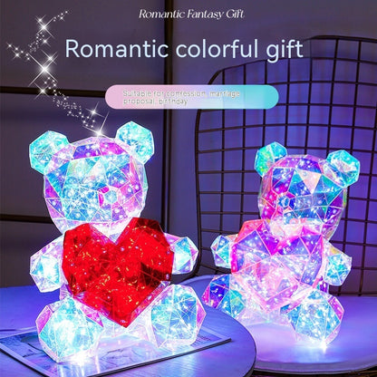 Colorful Luminous Bear Gift Birthday Gift Decoration - Opaline Glam Beauty