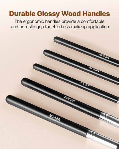 34-Piece Professional Makeup Brush Set with Travel Case