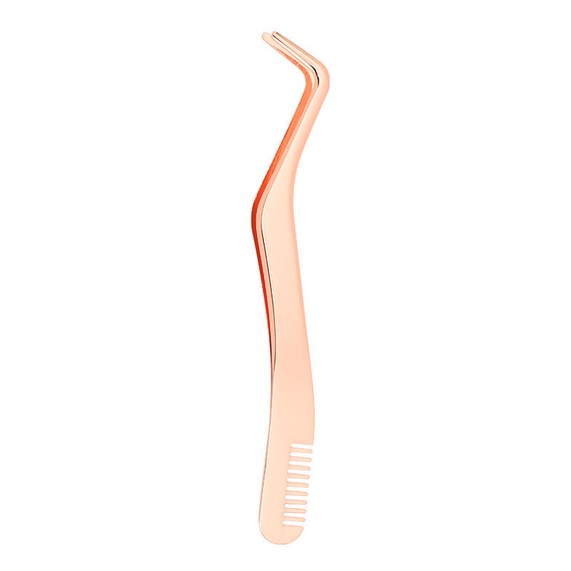 Eyelash With Comb Aid Metal Tweezers Beauty Tools - Opaline Glam Beauty
