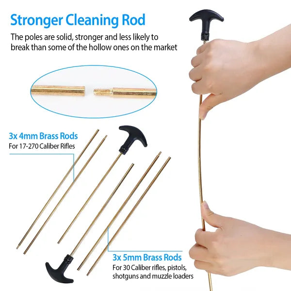 Universal Gun Cleaning Kit with Brushes &amp; Mops