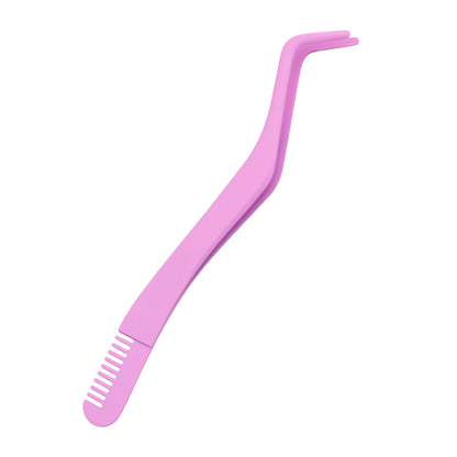 Eyelash With Comb Aid Metal Tweezers Beauty Tools - Opaline Glam Beauty