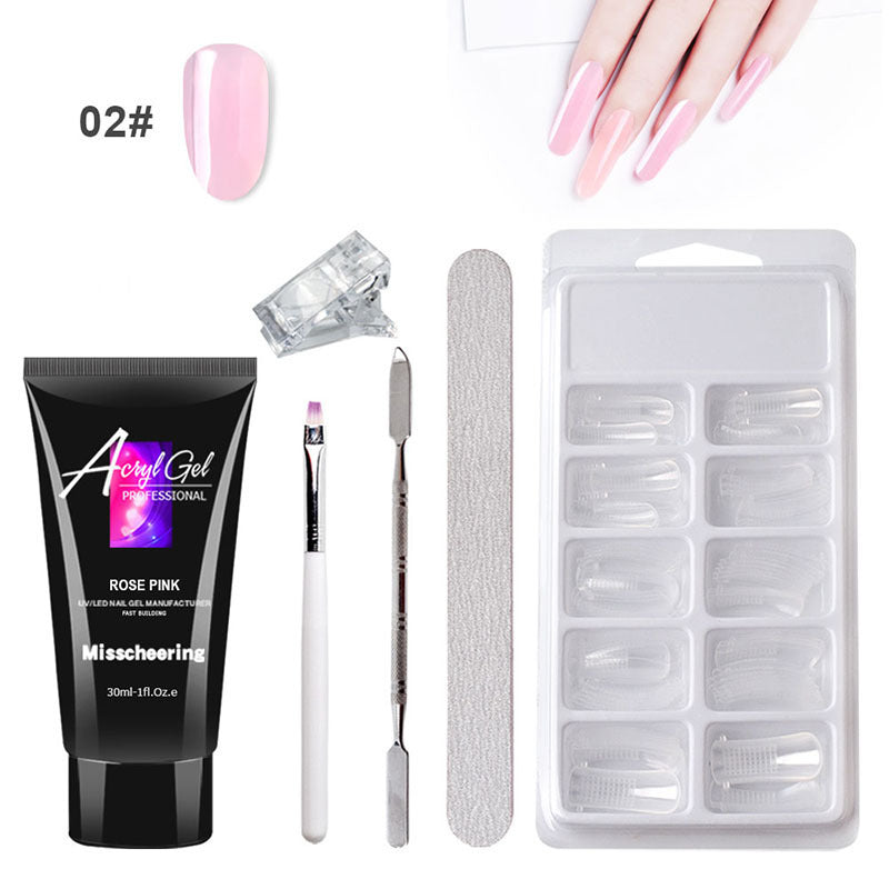 Quick Crystal Gel Nail Extension Set – Painless &amp; Easy - Opaline Glam Beauty