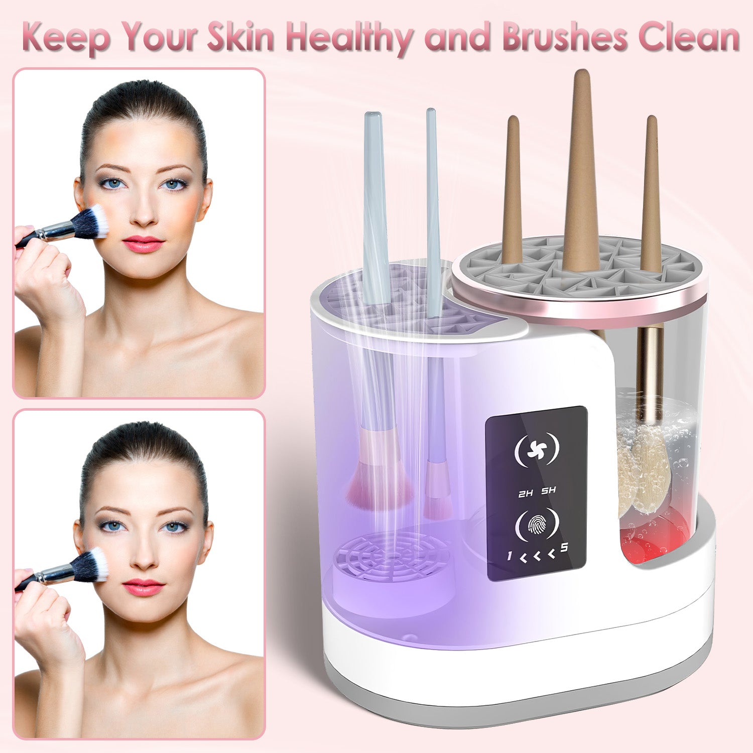 4-in-1 Electric Makeup Brush Cleaner &amp; UV Dryer
