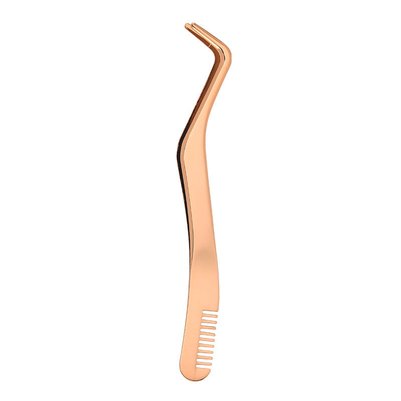 Eyelash With Comb Aid Metal Tweezers Beauty Tools - Opaline Glam Beauty