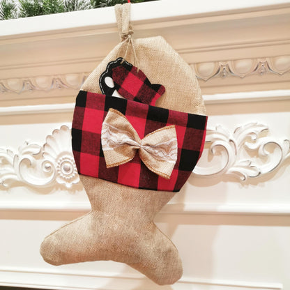Christmas Ornament Socks Gift Bag