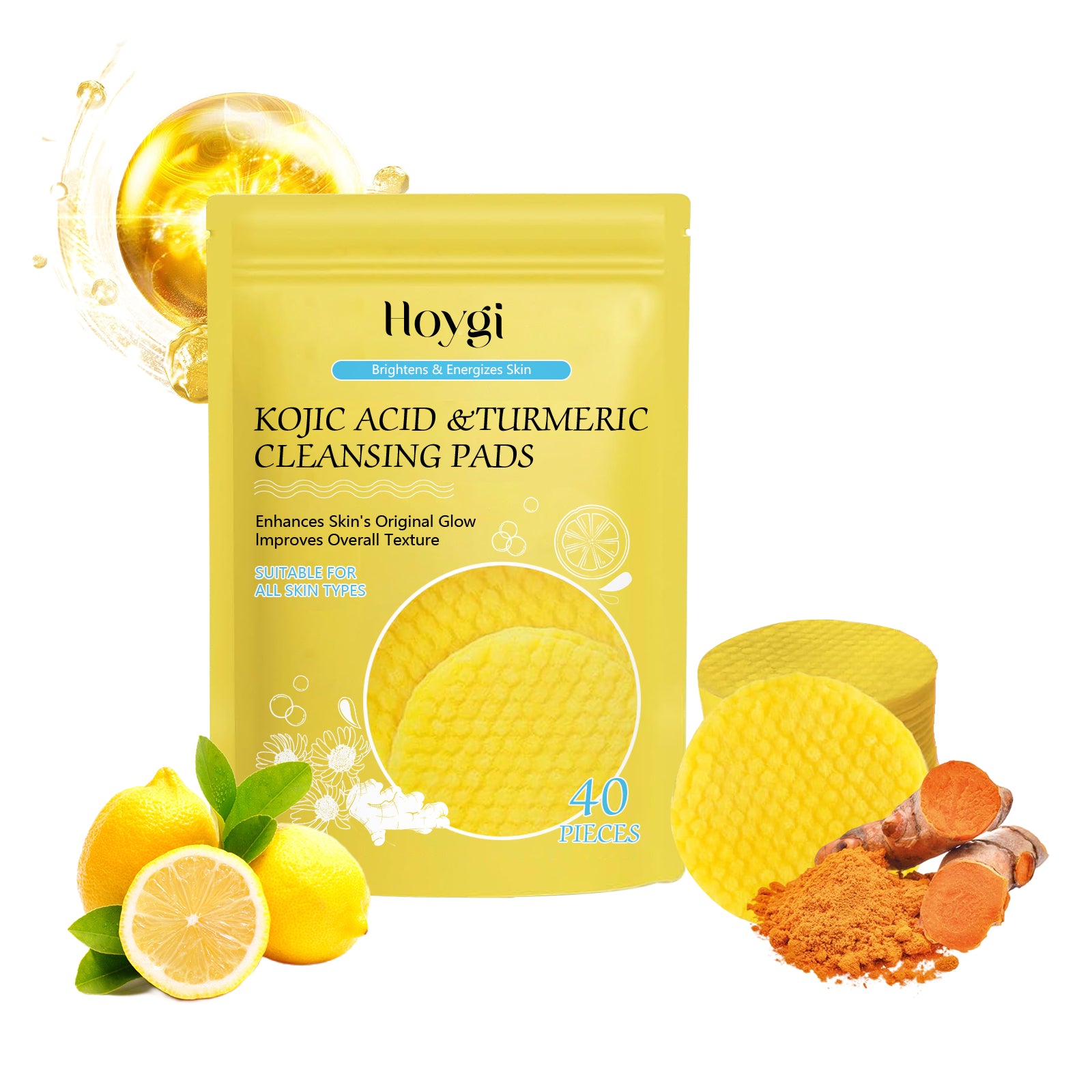 HOYGI Turmeric Exfoliating Cleansing Pads