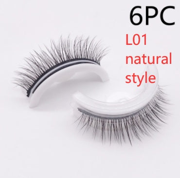 Reusable 3D Mink Lashes Natural False Eyelashes Self Adhesive