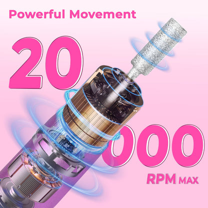 Professional Portable Electric Nail File Kit, Manicure With Nail Drill Bits