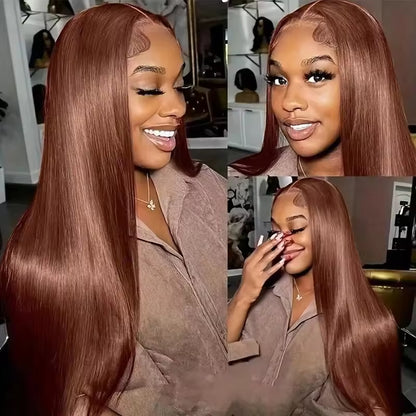 13x4 HD Lace Front Wig, Human Hair, Natural Brazilian Brown Wig, Women&