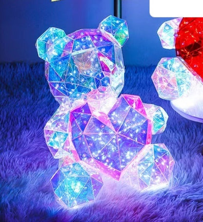 Colorful Luminous Bear Gift Birthday Gift Decoration - Opaline Glam Beauty