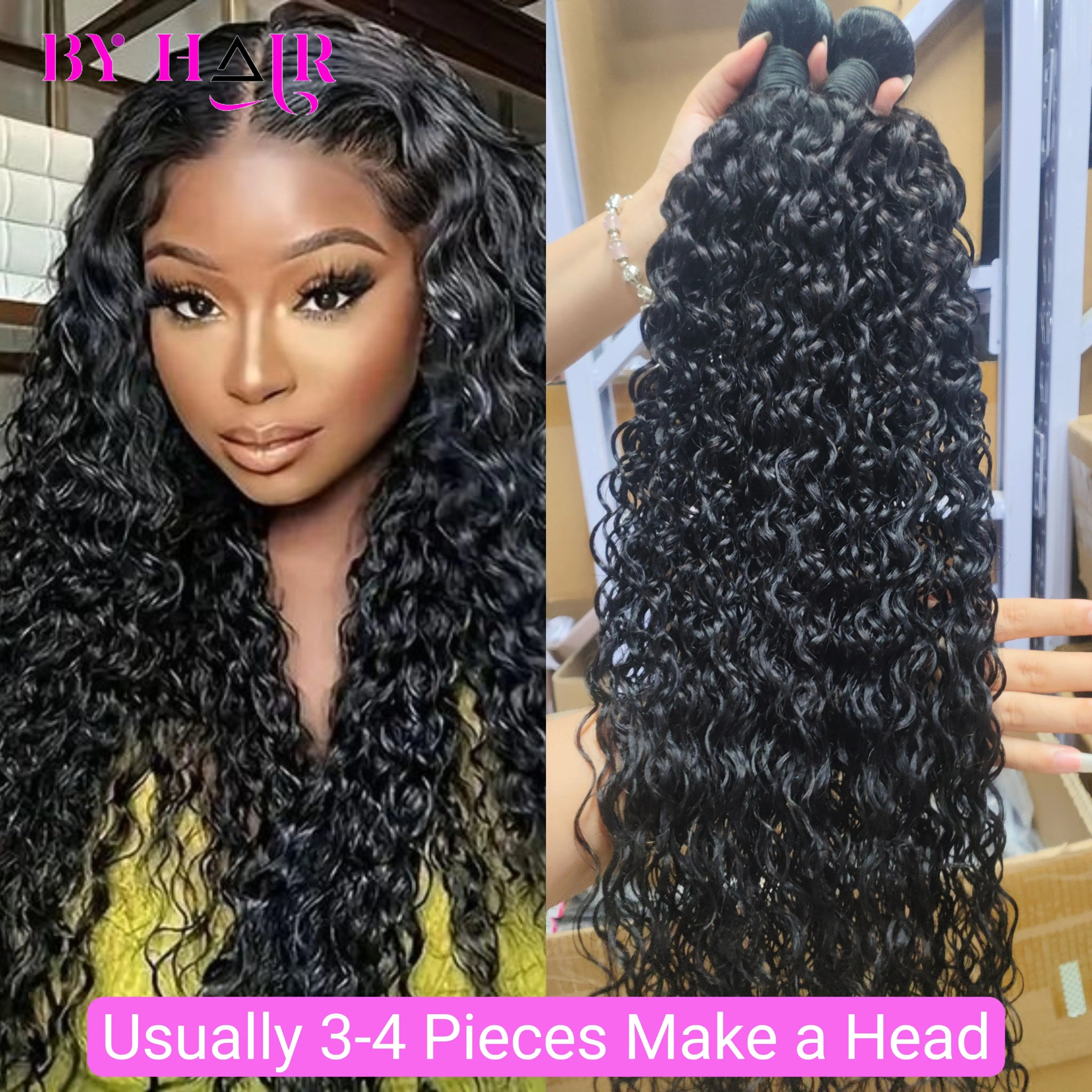 12A Water Wave Human Hair Bundles - Opaline Glam Beauty