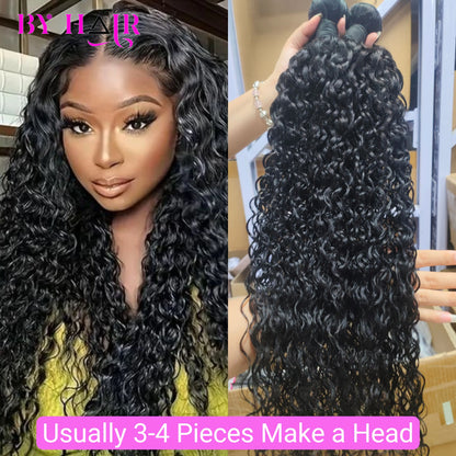 12A Water Wave Human Hair Bundles - Opaline Glam Beauty