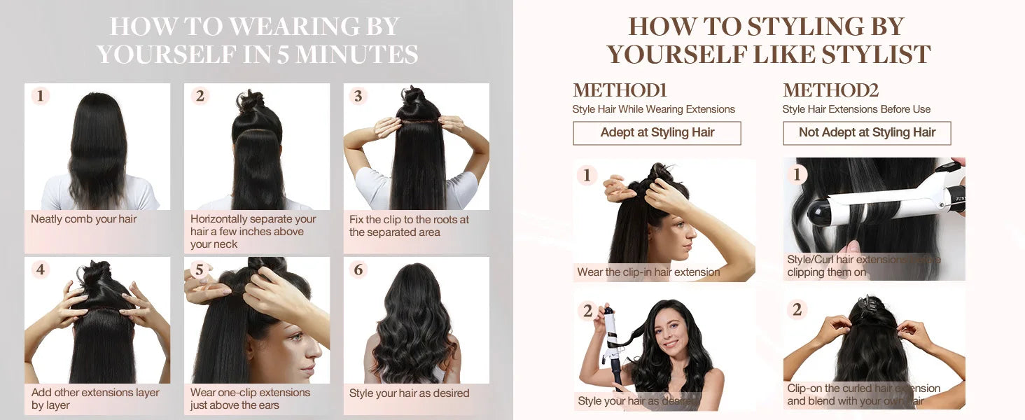 Ombre 4/27 Body Wave Clip In Hair Extensions 16-26 Inch Indian Hair Highlight Full Head Clip In Human Hair Extensions 120G/8pcs